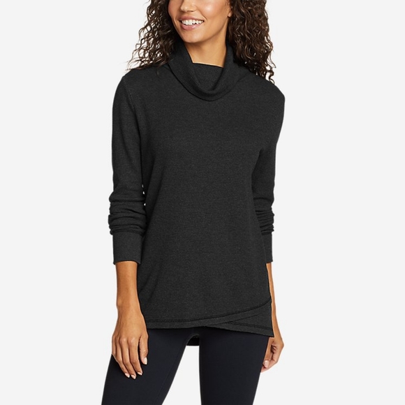 Eddie Bauer Tops - Myriad Thermal Tulip-Hem Mock